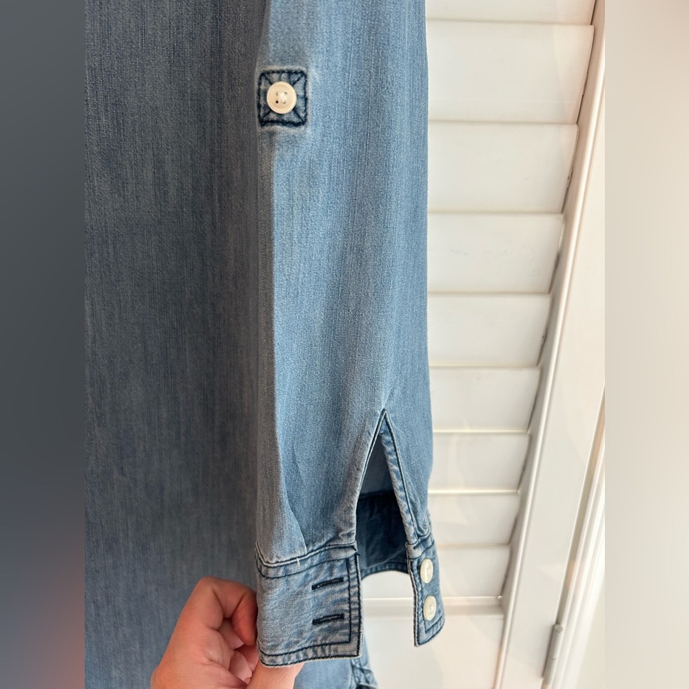 Express Denim Long Sleeve Dress - size large - Picture 4 of 7